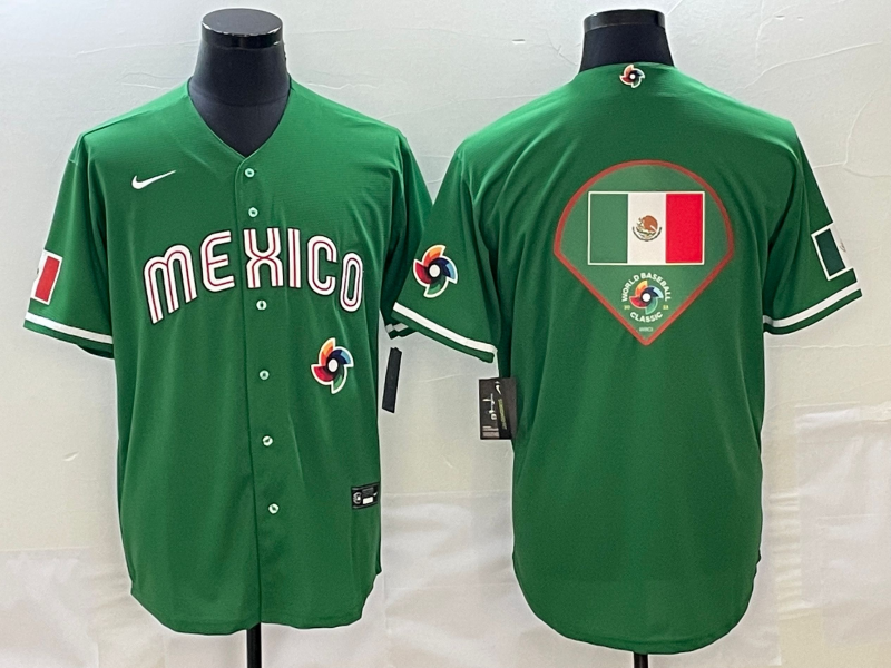 Men 2025 MLB world cup Mexico green Nike jersey 007->more jerseys->MLB Jersey